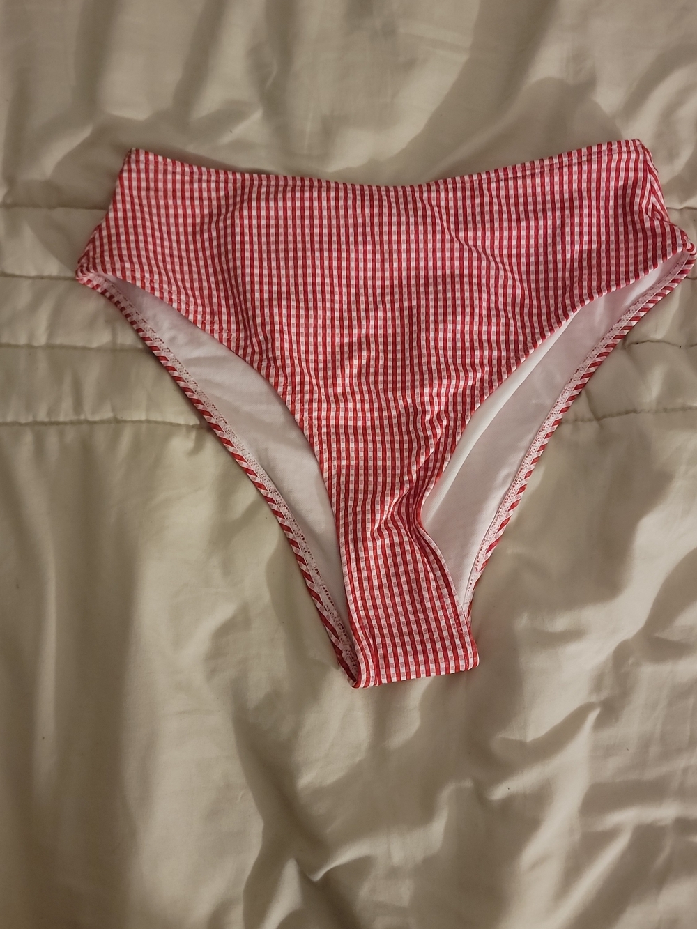 Red Gingham Bikini Bottoms